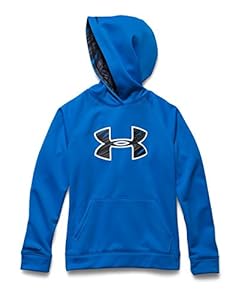 Under Armour Youth Boys Fleece Storm Big Logo Hoody, Blue Jet/Black, Medium