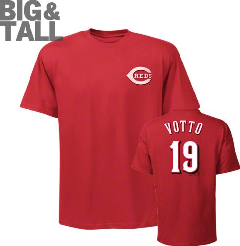 Joey Votto Cincinnati Reds #19 Big & Tall Name and Number Red T-Shirt
