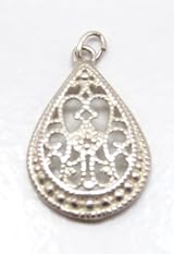 Sterling Silver Celtic Filigree Droplet Pendant