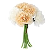 【ノーブランド品】結婚式　ウェディング 　ブーケ　造花 　花束　花びら 花ヘッド 　装飾 DIY カーネーション 人工 白い