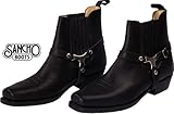 Sancho Boots Herren Damen Stiefelette Pull Gras Negro Schwarz Größe 40