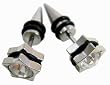 Simulated Faux Taper Plugs - Star Shape Simulated White Diamond Faux Ear Gauges (14 Gauge)