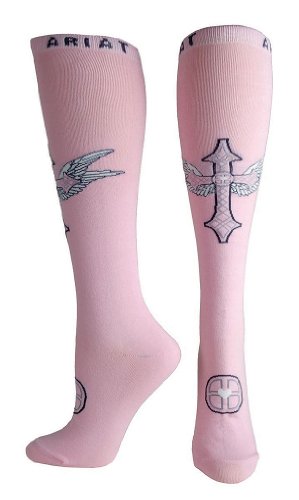 Ariat Women's Cross/Wings Knee High Socks