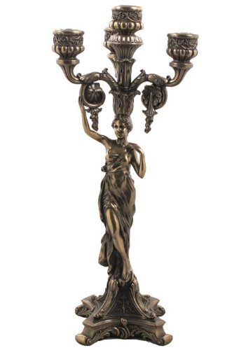 15.25 inch Burnished Bronzehued on Candelabra