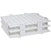 Bel-Art Scienceware 188380005 White Polypropylene No-Wire Microcentrifuge Tube Rack, 5.08" Length x 4.15" Width x 1.70" Height 63 Places