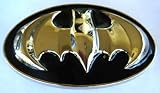 Batman Belt Buckle 3D Black Metal Oval Shiny Buckle (Brand New)