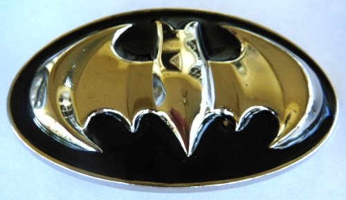  Batman Belt Buckle 3D Black Metal Oval Shiny Buckle (Brand New)