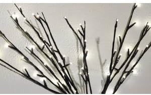 The Light Garden WLWB6020-B Battery Powered Willow Branch Accent, 60 LED Bulbs by North Coast Lighting
