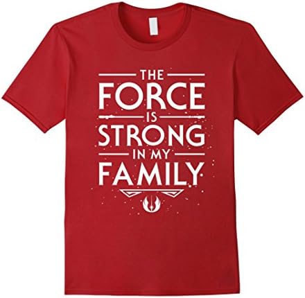 Men's the force is strong in my family t shirt Medium Cranberry