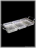 Crystal & Silver Divided Jam/Relish Dish