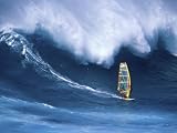 Person Windsurfing in the Sea Premium Photographic Poster Print
