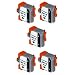 Amsahr BCI10BKR Remanufactured Replacement Canon Ink Cartridges for Select Printers and Faxes with 5 Black Cartridges