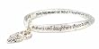 Bracelet - B264 - Bangle Style - Inscribed with "Mothers and Daughters Share an Everlasting Bond" ~ Silver Tone Metal