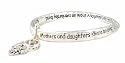 Bracelet - B264 - Bangle Style - Inscribed with "Mothers and Daughters Share an Everlasting Bond" ~ Silver Tone Metal