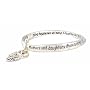 Bracelet - B264 - Bangle Style - Inscribed with "Mothers and Daughters Share an Everlasting Bond" ~ Silver Tone Metal