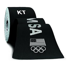 KT TAPE PRO Synthetic Elastic Kinesiology 20 Pre-Cut 10-Inch Strips, Therapeutic Tape, PRO USA Black