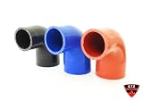 2.0" -2.5 inch Black Silicone Hose 90 Degree Coupler 64mm Elbow Silicon Coupling