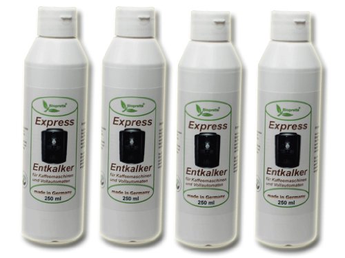 Biopretta Spezial-Entkalker Konzentrat fr
Kaffeevollautomaten/Kaffee/Espressomaschinen 4 Flaschen a 250ml. Preis
pro Liter entspricht 16,99 Euro