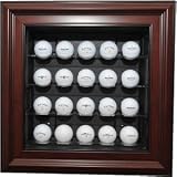 Cabinet Style 20 Golf Ball Display, Mahogany