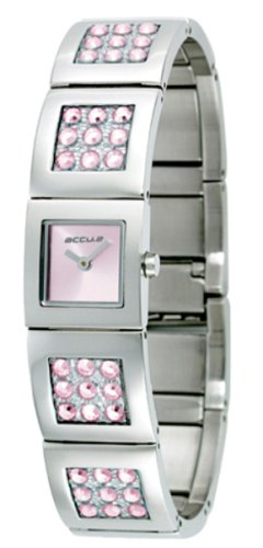 Accurist A2-24302 Stainless steel ladies set with swarovski crystal bracelet watch