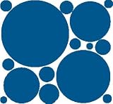 Genetian Blue Polka Dot Peel & Stick Wall Stickers Dorm
