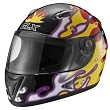 GLX Helmets Black Dragon Flame Small Youth Full Face Motorcycle Helmet