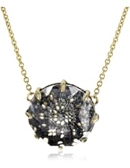Phillips Frankel "Energy" Logo Black Diamond and Rock Quartz Necklace