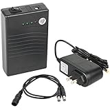 Talentcell 12V DC Output Lithium Ion Battery Pack For LED Strip/Light/Panel/Amplifier And CCTV Camera With Charger, Multi-led indicator Black (3000mAh)