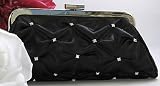 Satin Bridal Purse, Wedding Handbag with Scattered Rhinestones 801