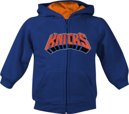 NBA Youth New York Knicks Full Zip Hoodie - R28C8Gkn (Blue, Large)
