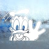 DISNEY White Decal DONALD DUCK Car Window Laptop White Sticker