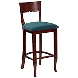 HERCULES Mahogany Finished Wood Bierdermeier Bar Stool - XU-DGW0014BARBIER- ....