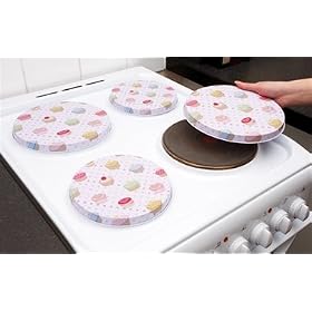 HOB COVERS SET OF 4 CUPCAKE DESIGN