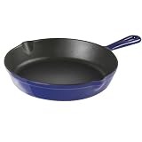 10' Blue Porcelain Enameled Cast Iron Non-Stick Fry Pan
