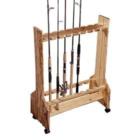 Click here to buy Rush Creek Log Cabin Style 16-Rod Rolling Rack.