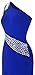 ANGEL FASHIONS Women's Hollow Out Rhinestones One Shoulder Slit Prom Dresses