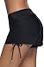 Dokotoo Women's Wide Waistband Swimsuit Bottom Mini Shorts,Black2, Size: US 4-6=Waist 26 inch, Tag Size:Small