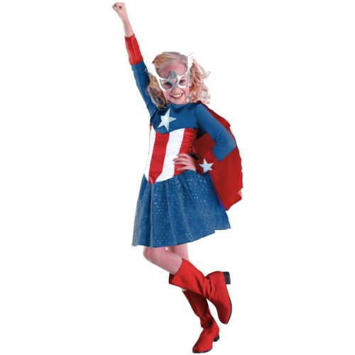  Captain America - Captain America Girl Classic Costume (Girl - Child Small 4-6X)