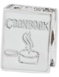 Reflection Beads Silver Enamel White Cookbook Home Bead