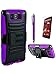 Cover-U® Motorola Droid Maxx XT1080M Extreme Rugged Dual Layer Kickstand Combo Case with Belt clip Holster Purple/Black Included [Free Premium Screen Guard + Free Cover U (TM) Stylus Pen + Anti-Dust Plug]