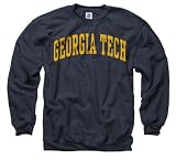 Georgia Tech Yellow Jackets Navy Arch Crewneck Sweatshirt
