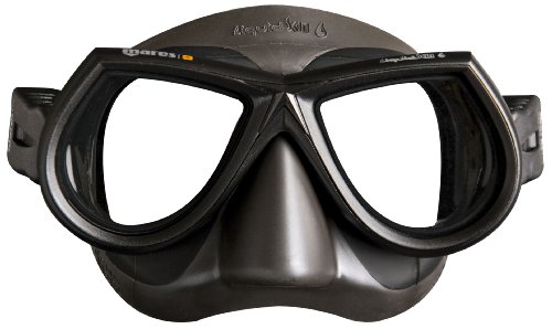 Mares Sporasub Star LiquidSkin Spearfishing Mask - Black with Grey Skirt