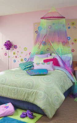 Tie Dye-licious Rainbow Canopy, Fits Most Bed Sizes