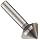 Magafor 431 Series Cobalt Steel Single-End Countersink, Uncoated (Bright) Finish, 3 Flutes, 90 Degrees, Round Shank