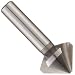 Magafor 431 Series Cobalt Steel Single-End Countersink, Uncoated (Bright) Finish, 3 Flutes, 90 Degrees, Round Shank