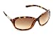Zoom Boulevard Oval Plastic Frame Sunglasses, Tortoise Frame/Brown Lens, Medium