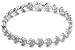 14k White Gold Diamond Milgrain Leaf Design Bracelet (1 cttw, I-J Color, I2-I3 Clarity)