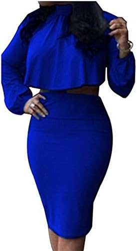 Heart1st Women Sexy Long Sleeve Turtleneck Cloak Cape Bodycon Party Evening Dresses (BLUE, M)