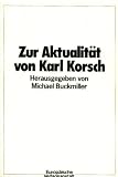 Produkt-Bild: Zur Aktualit&auml;t von Karl Korsch