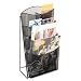 Mesh 4 Pocket Magazine Rack in Black
